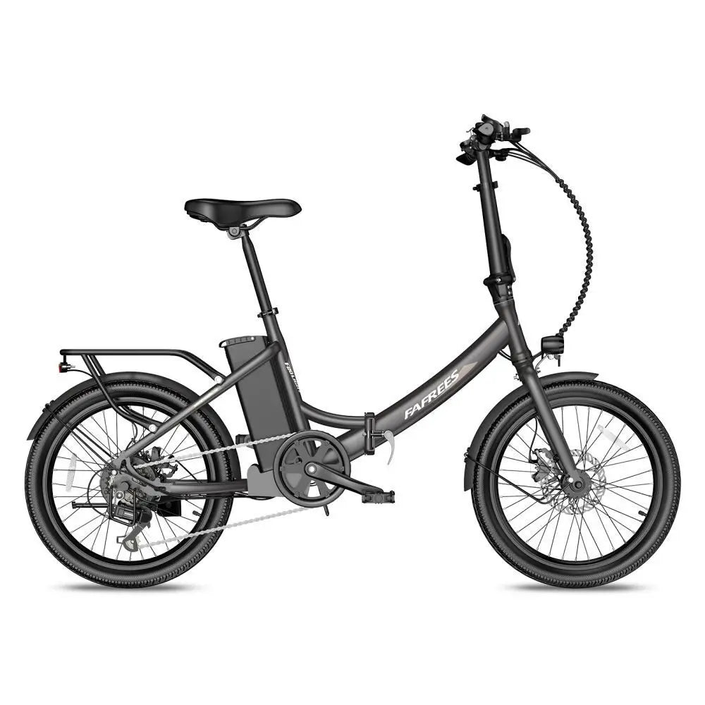 Black electric bike on a white background
