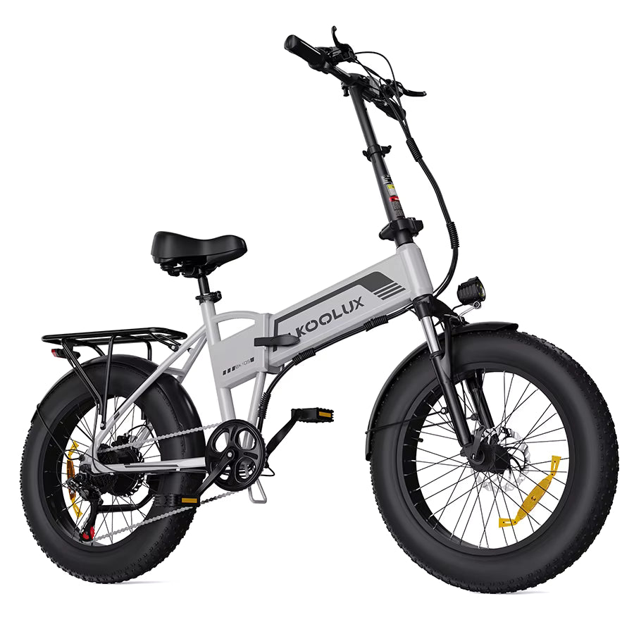 Koolux white electric bike on a white background