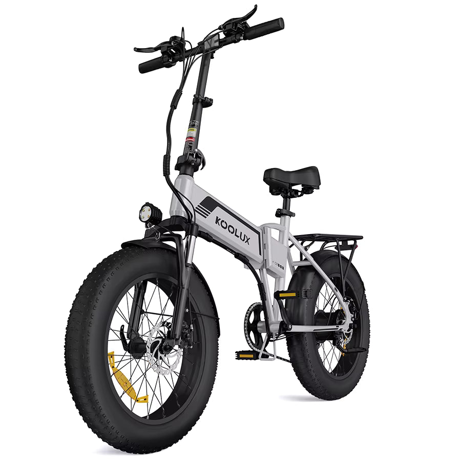 White Koolux electric bike on a white background