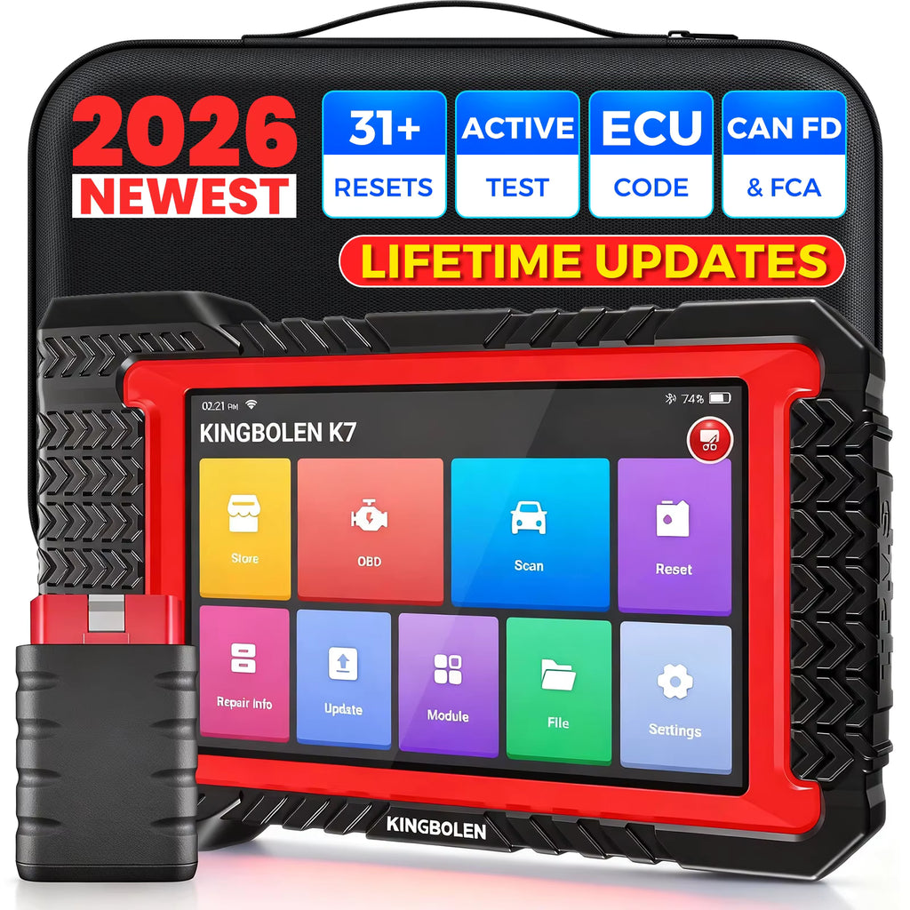 KINGBOLEN K7 7-Inch HD Touchscreen Automotive Tablet - 31+ Resets, ECU Coding & CAN-FD