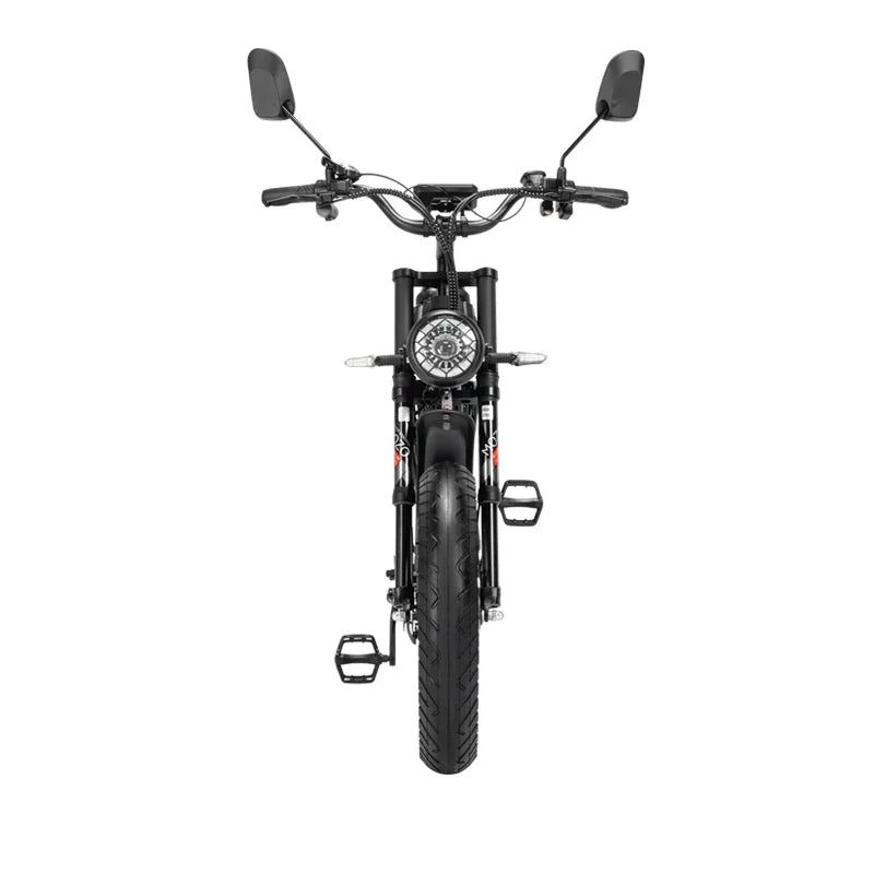 Black electric bike on a white background