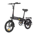 Black DYU A1F Pro Folding Electric Bike e-bike with 'DYU' branding on a white background