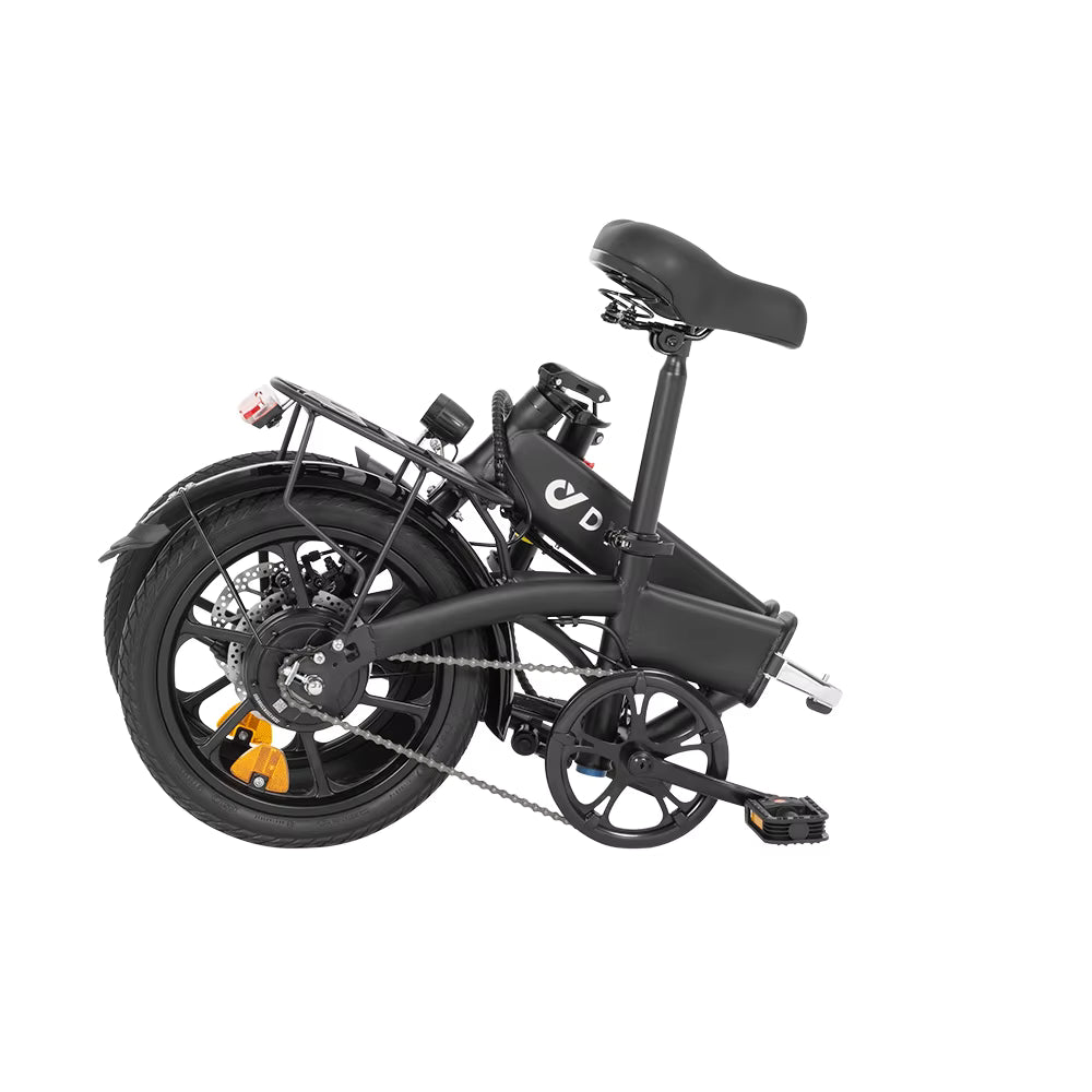 Black DYU A1F Pro Folding E-Bike   electric bike on a white background