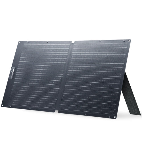 Foldable solar panel on a white background