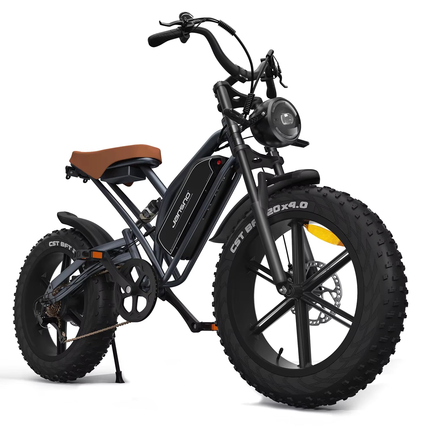 JANSNO X50 Black electric bike with large tires on a white background
