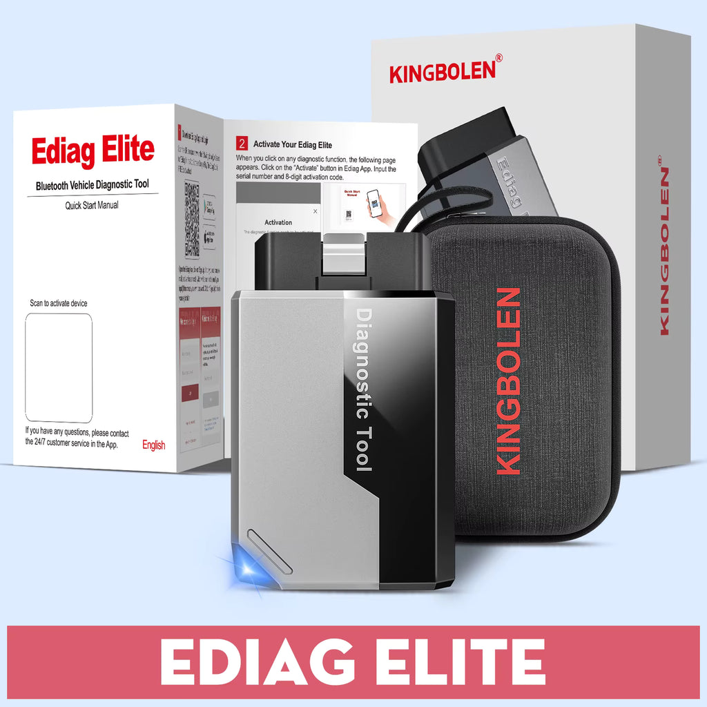 Kingbolen Ediag Elite retail box packaging and storage case contents   