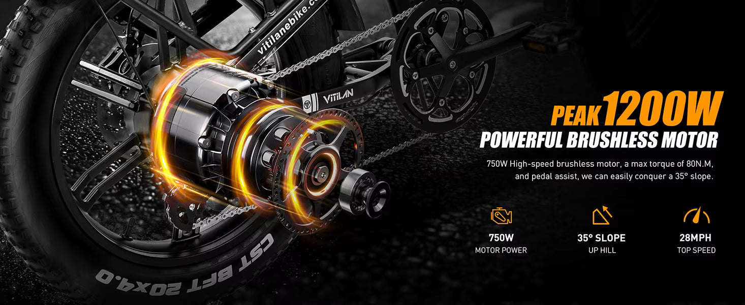 Vitilan i7 Pro 3.0 electric bicycle wheel with a powerful brushless motor on a dark background