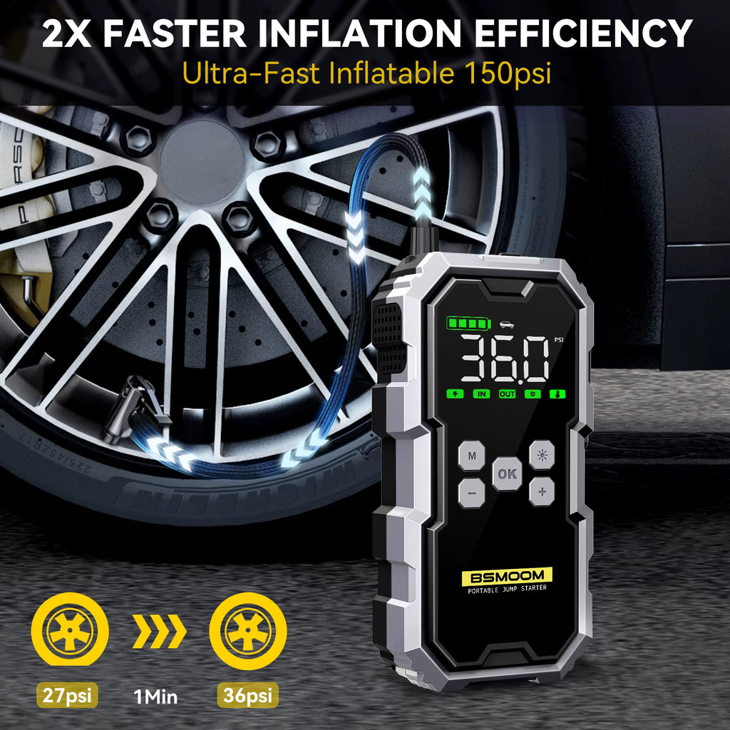 BSMOOM 7000A Jump Starter & Air Compressor | VARELO™
