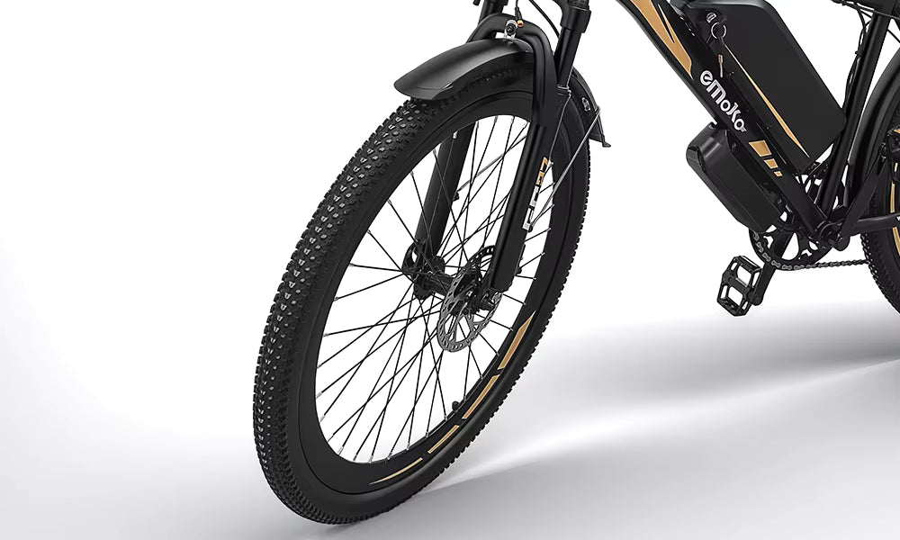 Close-up of an EMOKO EC27 electric bike with a white background