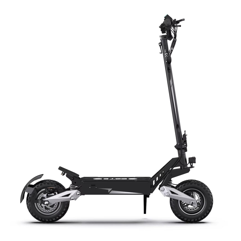Black OOTD T10 Foldable electric scooter on a white background