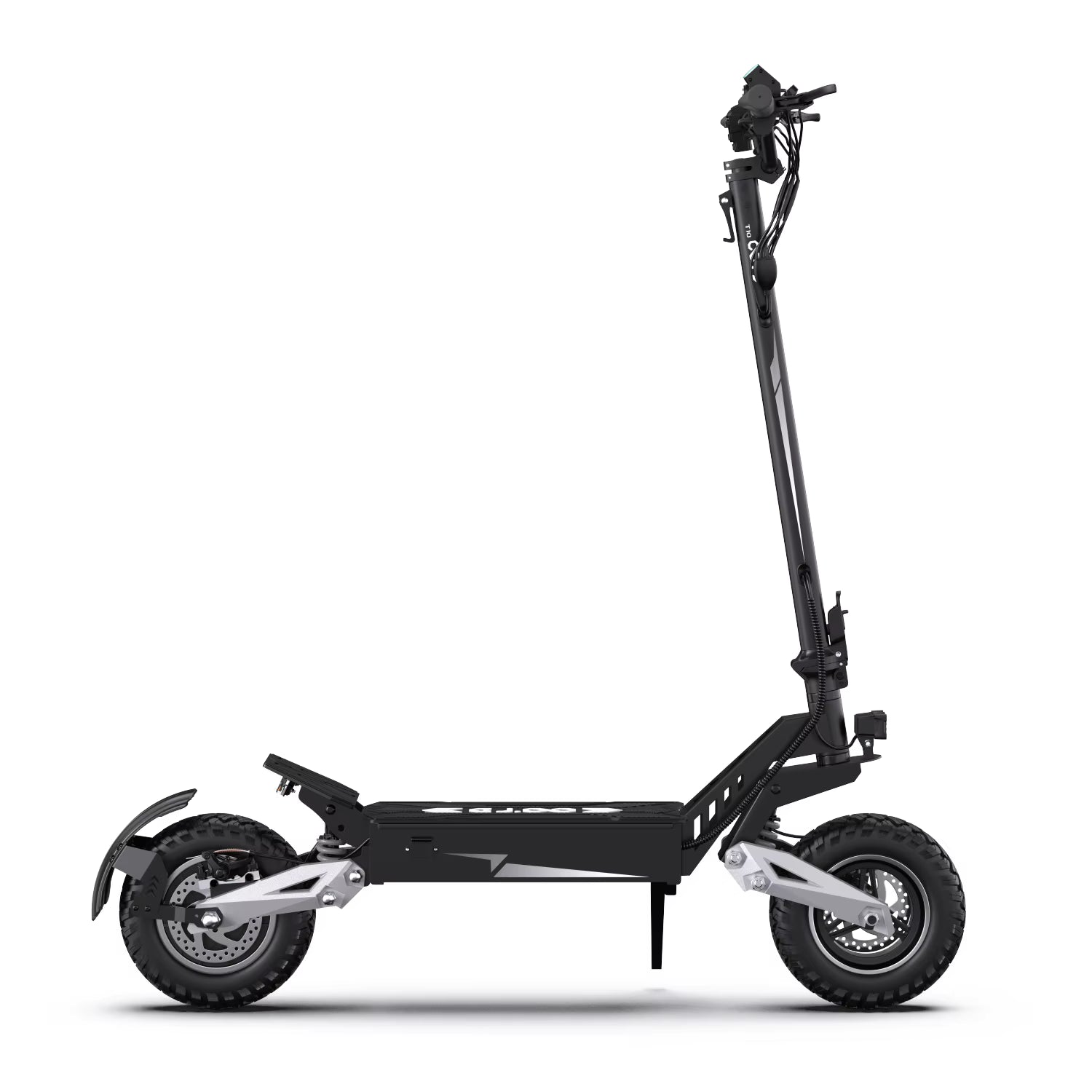 Black OOTD T10 Foldable electric scooter on a white background