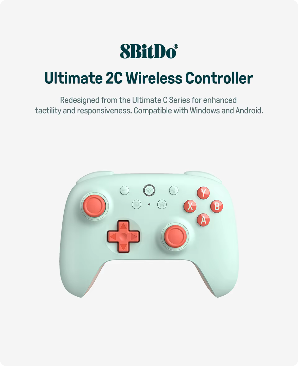 8BitDo Ultimate 2C Wireless Controller on a white background