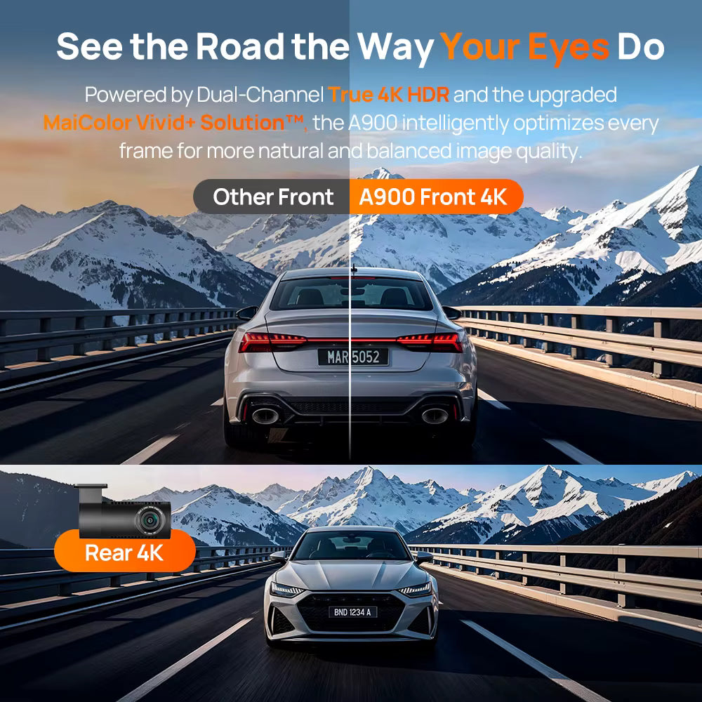 70mai A900 True HDR Versus Standard Dash Cam Clarity Comparison