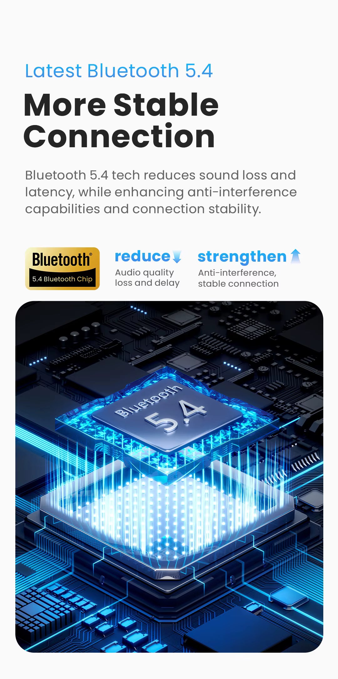 HAYLOU Mori Pro Bluetooth 5.4 stable connection chipset banner