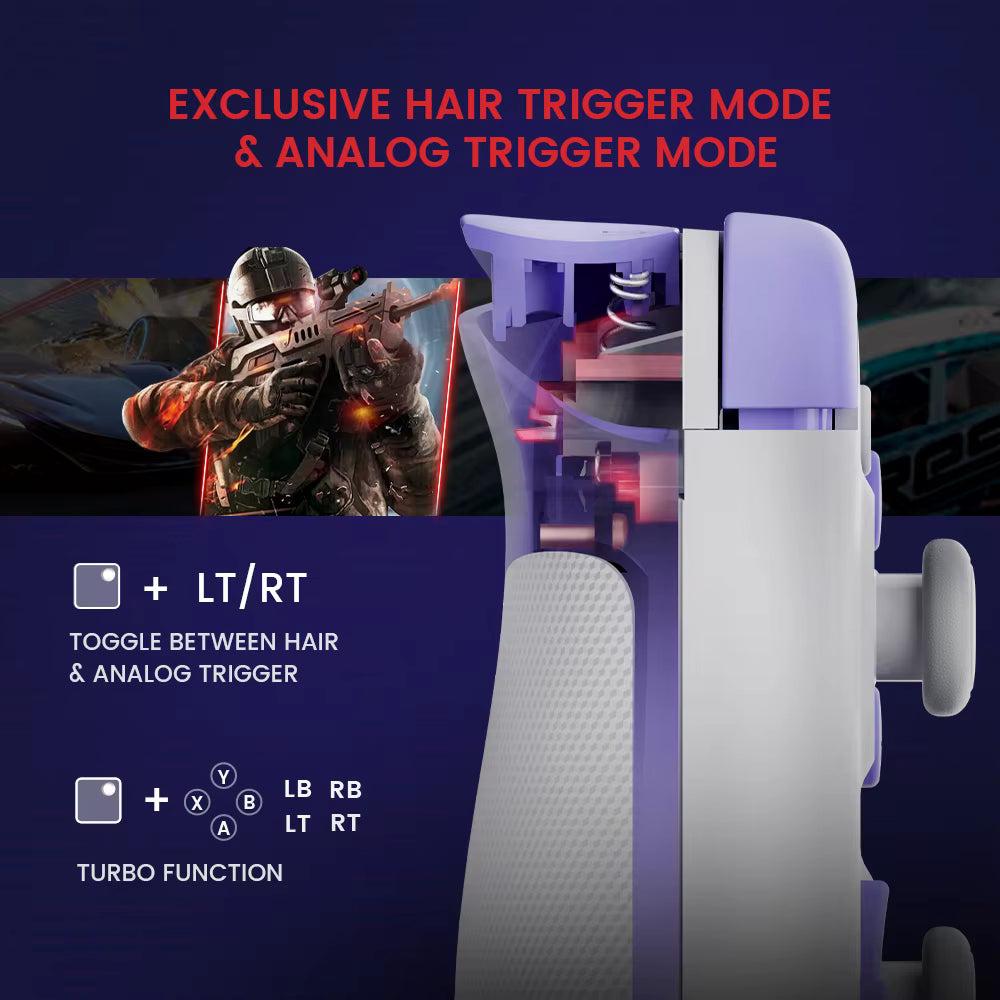GameSir X2s exclusive hair trigger mode and analog trigger toggle switch guid