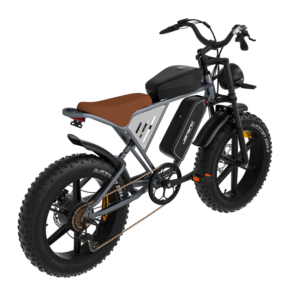 Electric bike with fat tires on a black background