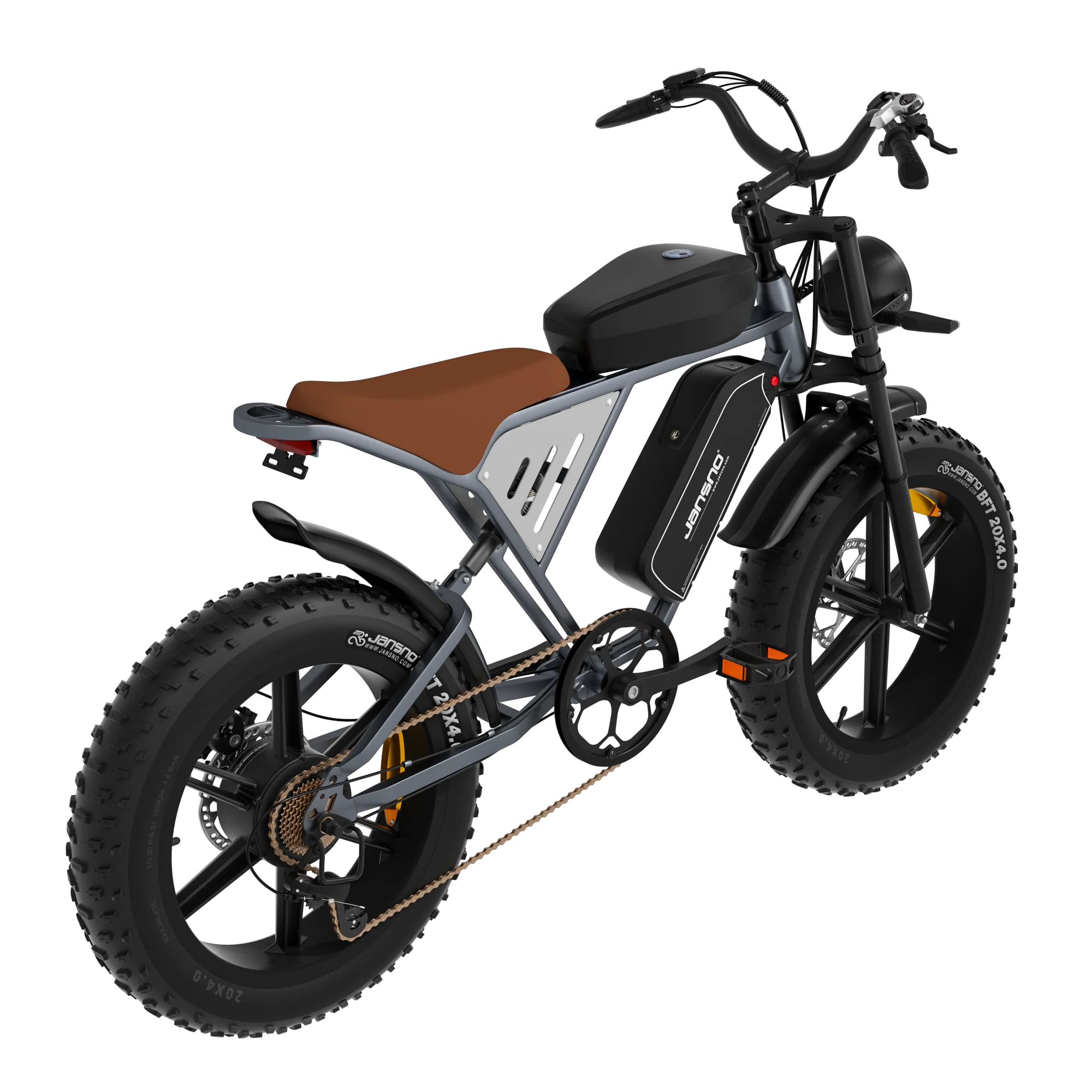Electric bike with fat tires on a black background