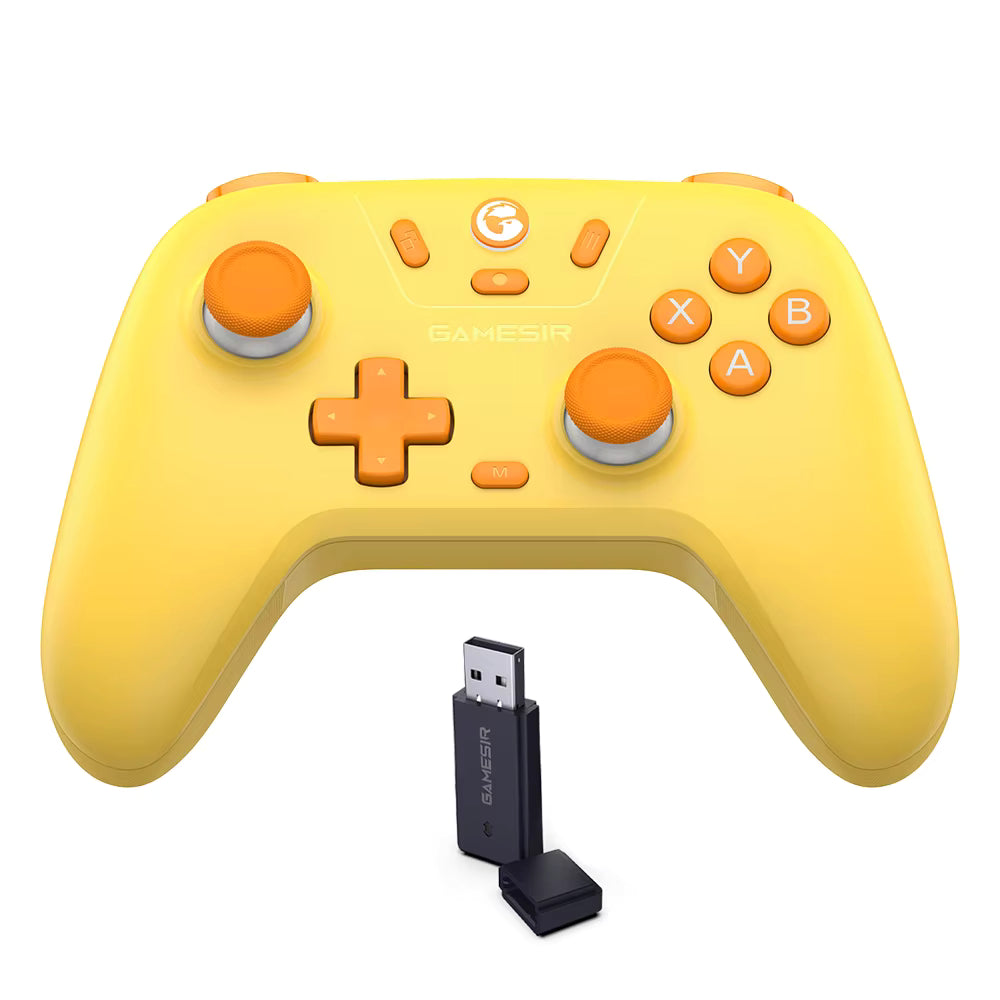 GameSir Nova Lite Wireless Controller in Yellow with USB Receiver