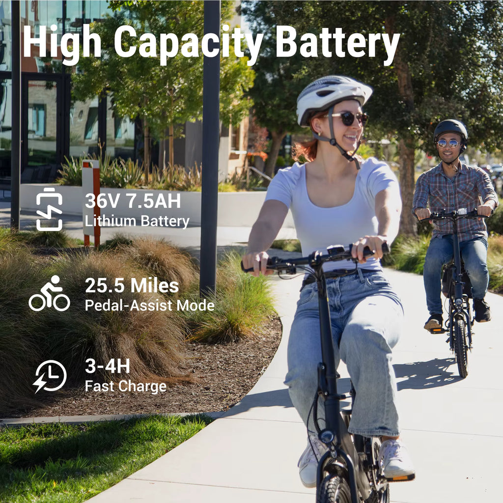 DYU C3 Folding Electric Bike 14 Inch 250W Motor 36V 7.5Ah Lightweight Commuter