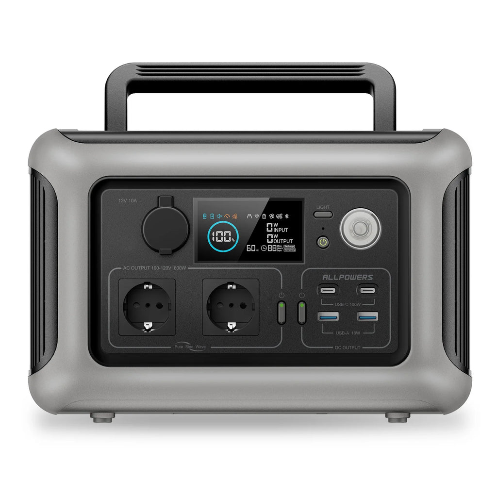 ALLPOWERS R600 Portable Power Station 299Wh LiFePO4 Battery 600W Output 1200W Surge Outdoor Camping RV Home Backup