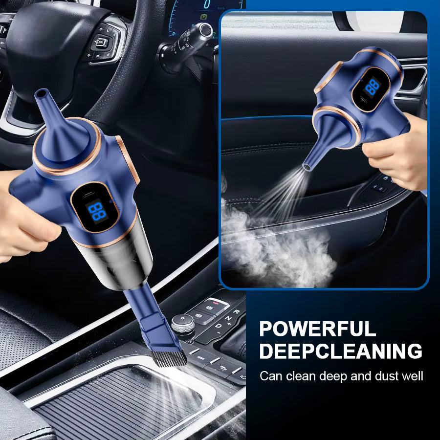 VARELO™ Handheld Cordless Vacuum cleaning vehicle center console and air vents with high-pressure suction