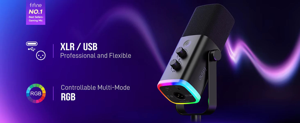 Professional studio audio setup highlighting dual USB/XLR capability
