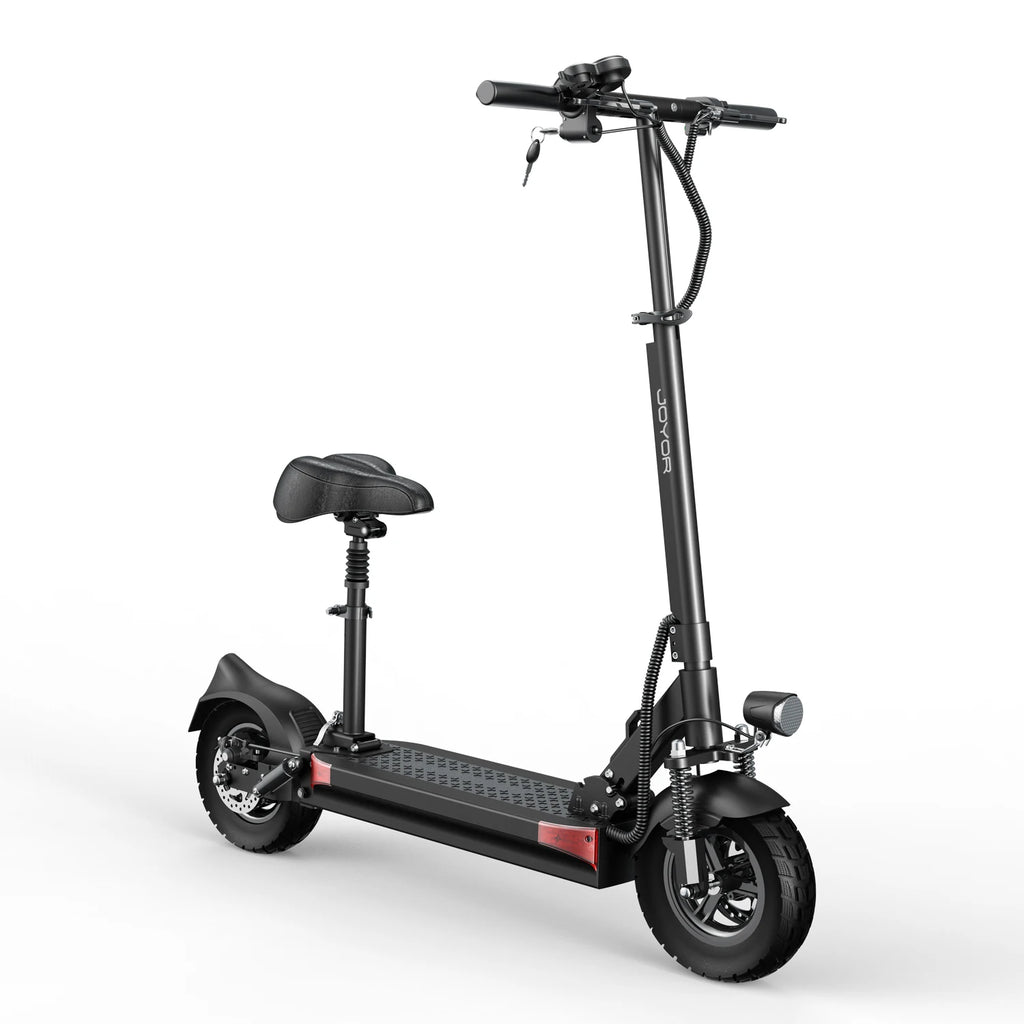 joyor y6-s electric scooter front angled view on white background

