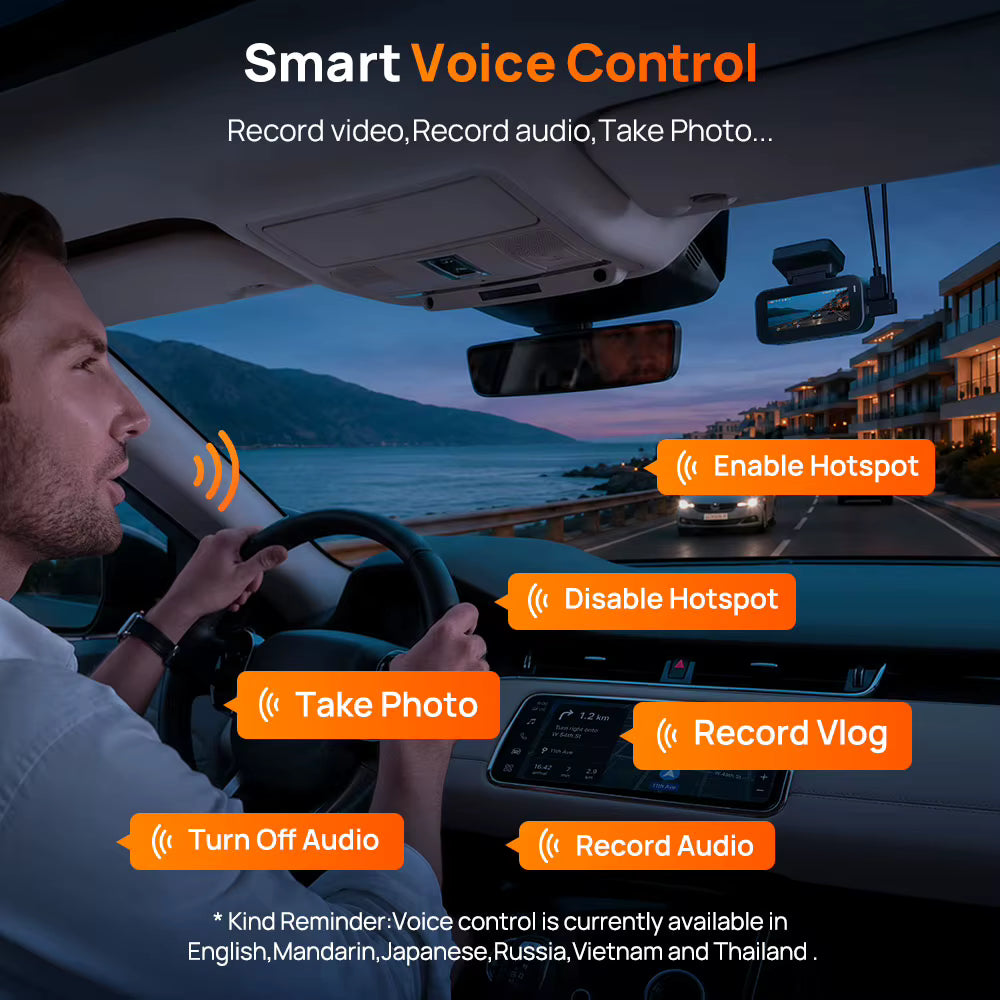 70mai A900 Smart Voice Control Commands Guide