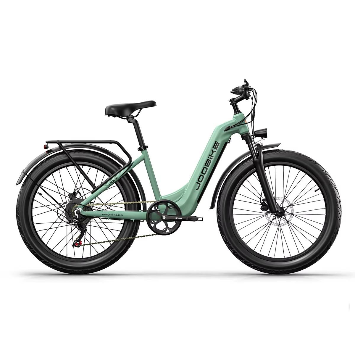 Mint Green JOOBIKE JOO1 electric bicycle on a white background