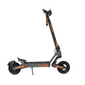 Black and orange electric scooter on a white background