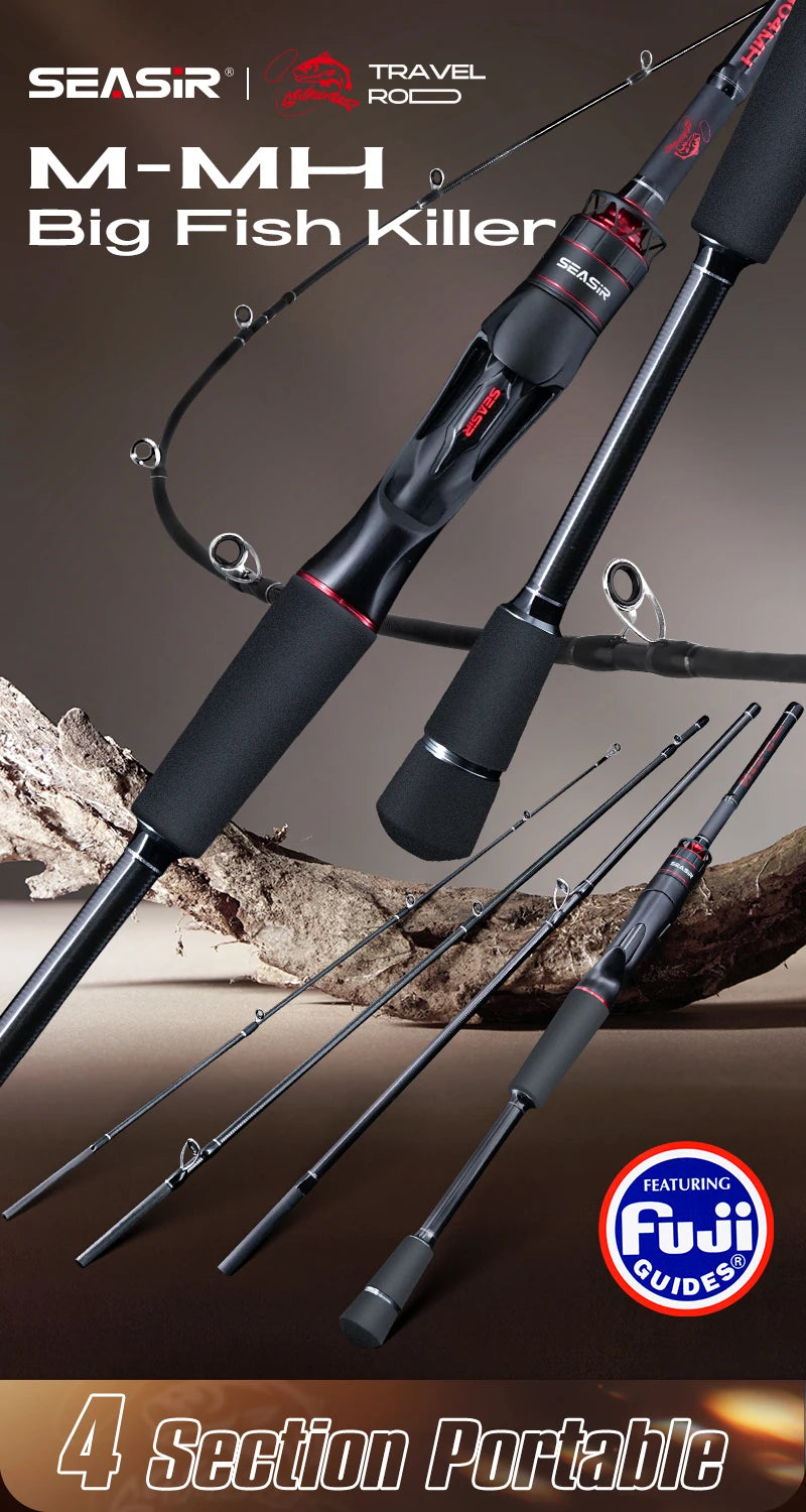 Fishing rods with Fuji guides on a brown background