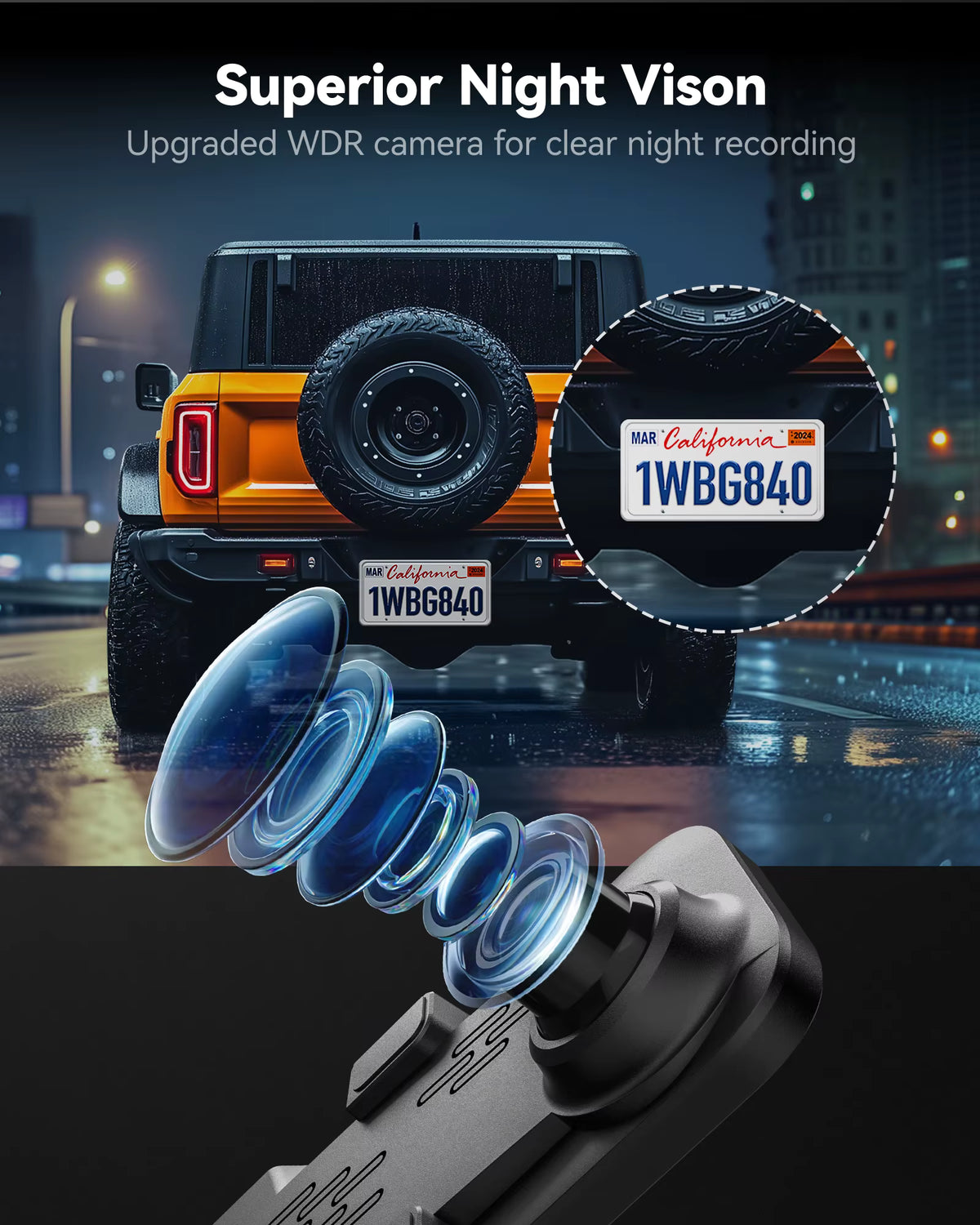 Wolfbox G840S superior night vision lens performance and clarity comparison