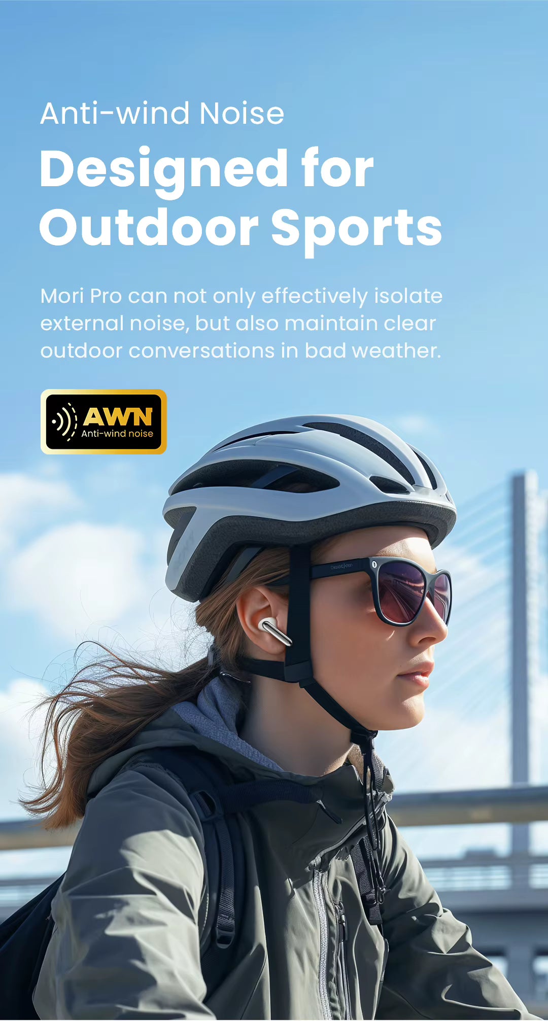 HAYLOU Mori Pro sport-ready waterproof wireless earphones lifestyle view