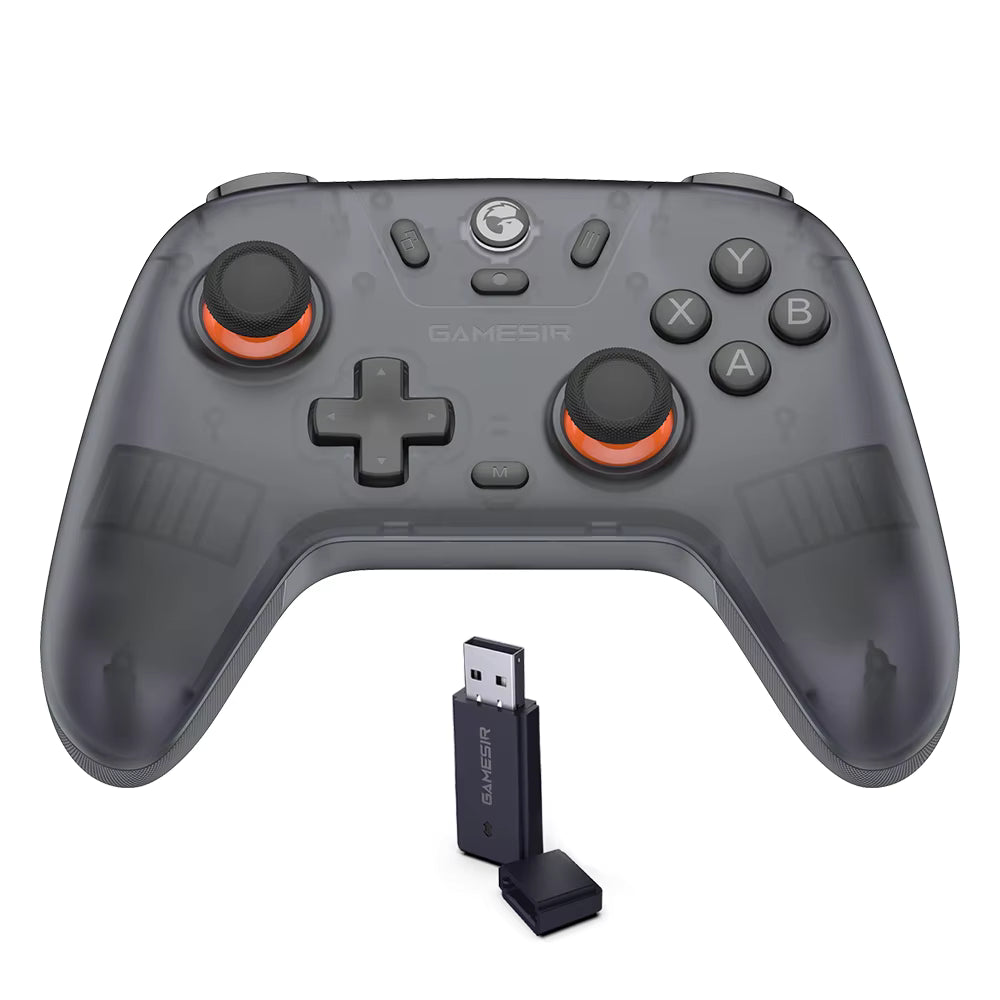 GameSir Nova Lite Wireless Controller in Transparent Black with USB Receiver