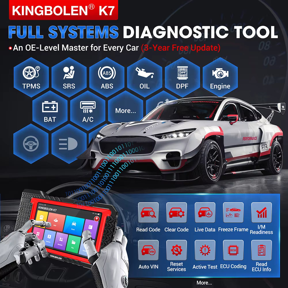OE-Level All Systems Automotive Scanner for Engine, Transmission, ABS, Airbag and SRS