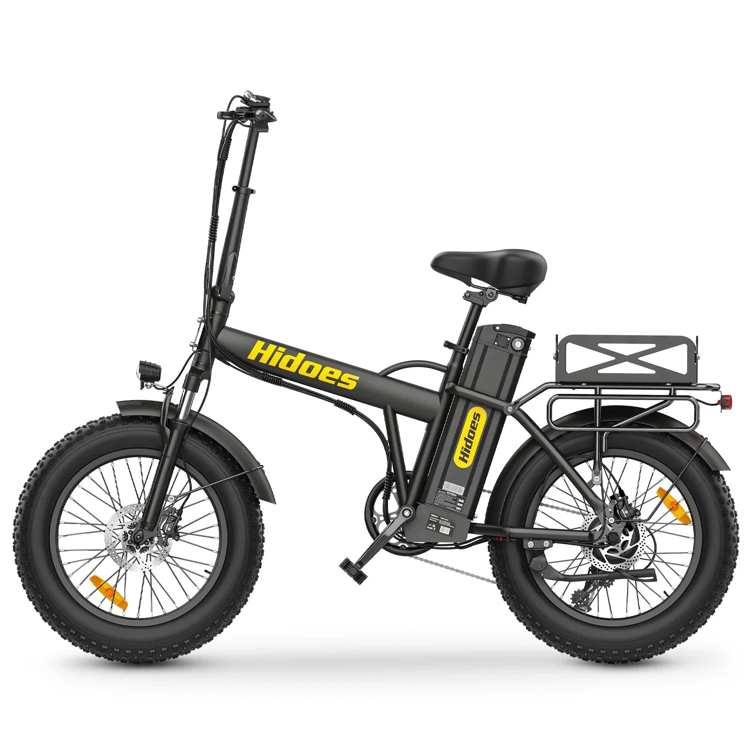 Hidoes HD-F3PRO Black electric bike with 'Hidoes' branding on a white background