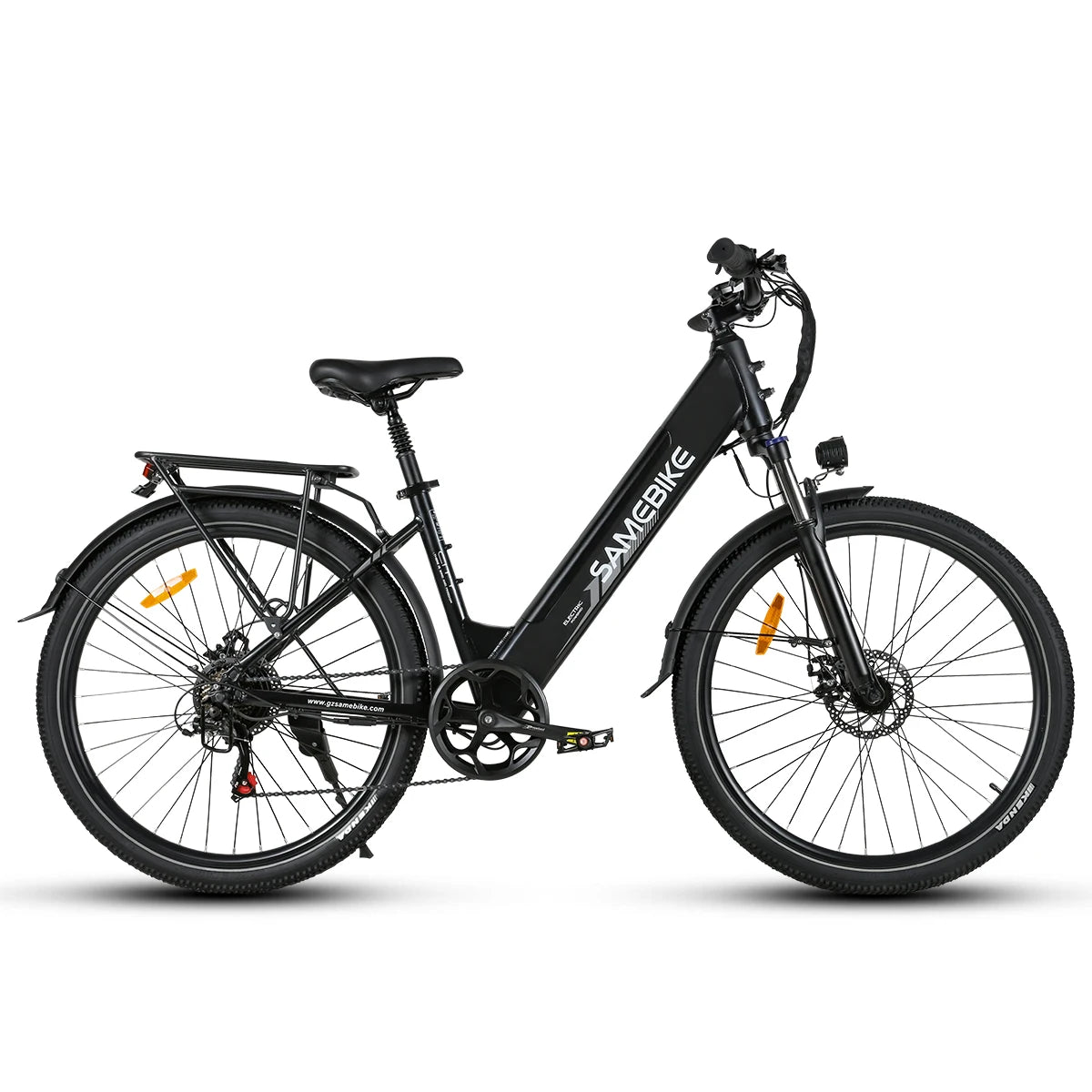 SAMEBIKE RS‑A01 PRO‑T Black electric bike with 'SAMEBIKE' branding on a white background