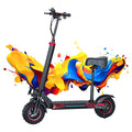 FREEBOY J11MAX  Black electric scooter with colorful abstract design on a white background