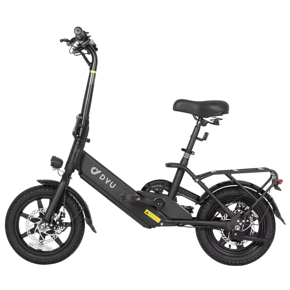 DYU C3 Folding Electric Bike 14 Inch 250W Motor 36V 7.5Ah Lightweight Commuter
