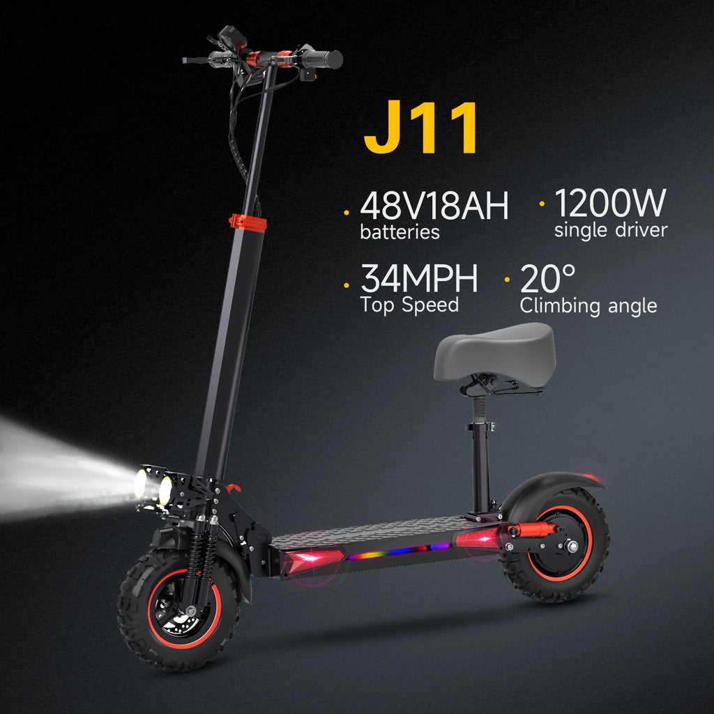 FREEBOY J11MAX  Electric scooter with specifications on a dark background