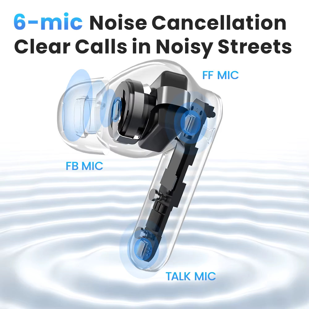 HAYLOU Mori Pro 6-mic AI call noise cancellation internal diagram