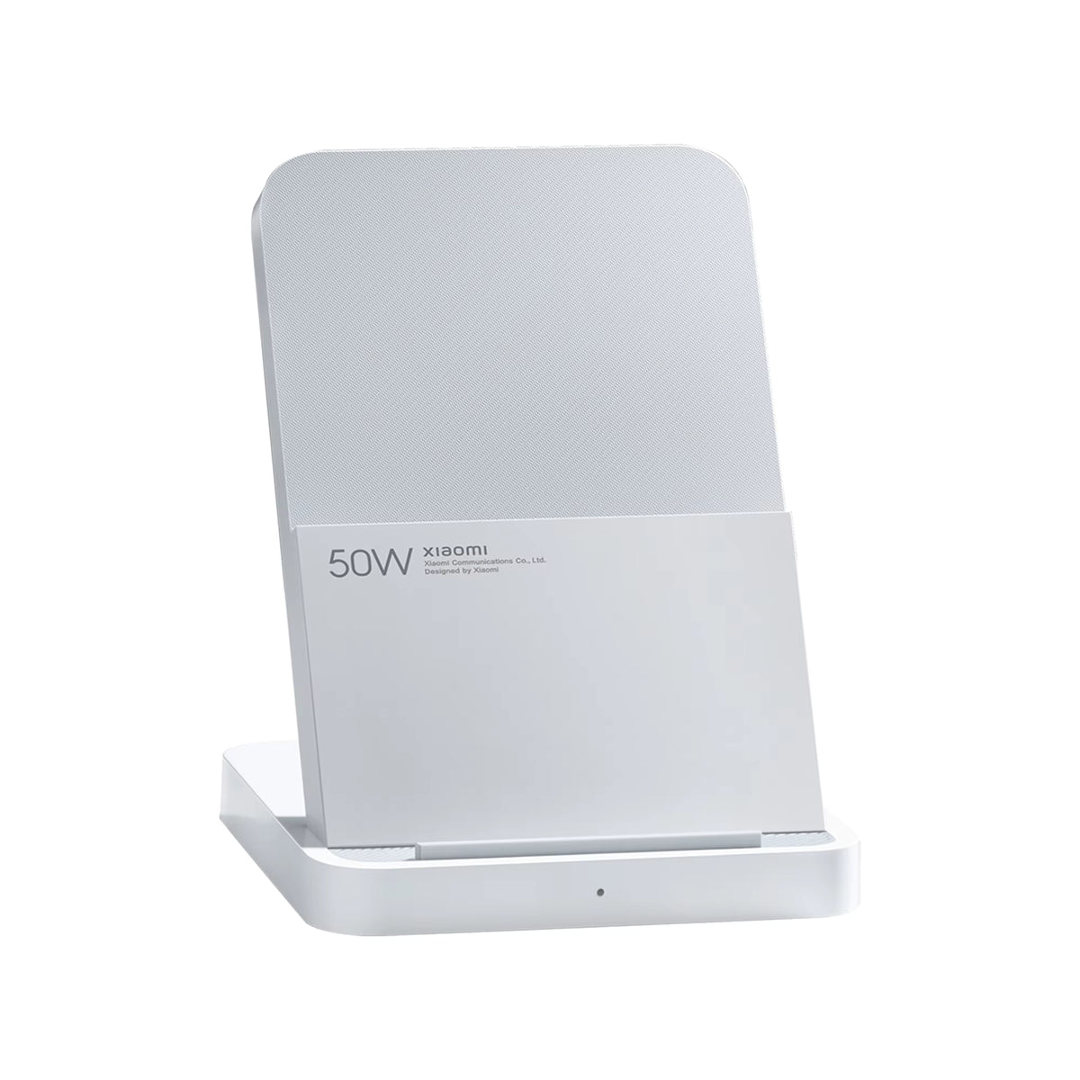 Xiaomi 50W Wireless Charging Stand Pro upright desktop dock in pure white 