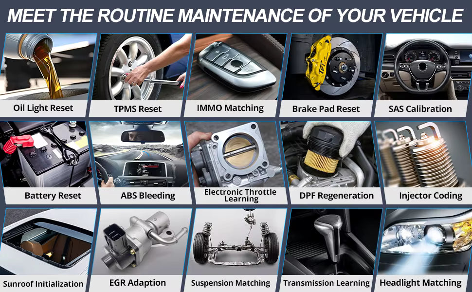 ThinkDiag 2 maintenance service reset functions including oil reset, electronic parking brake and DPF regeneration