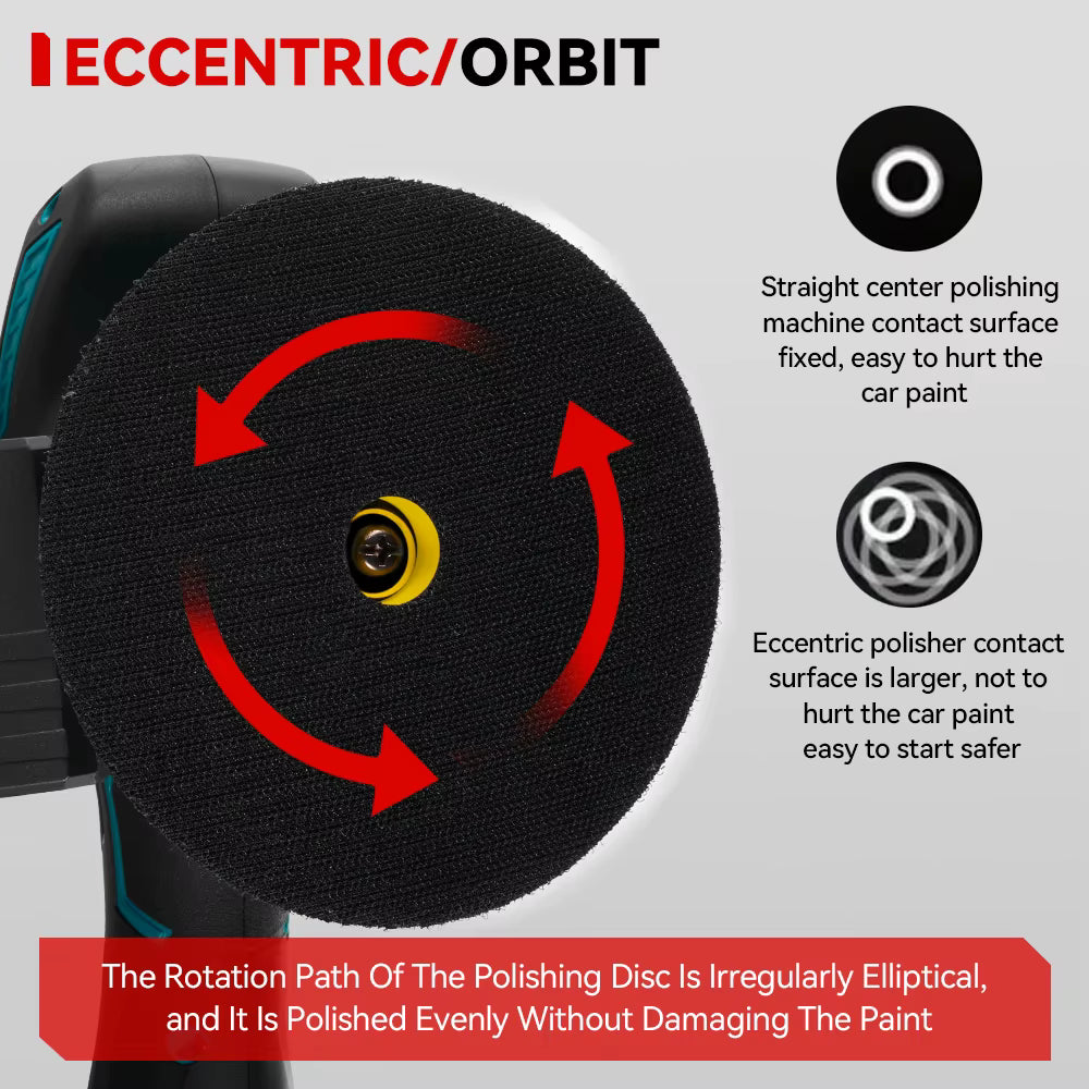 ONEVAN orbital car polisher eccentric orbit mechanism for swirl-free paint correction