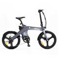 Gray folding electric bike with 'DYU' branding on a white background