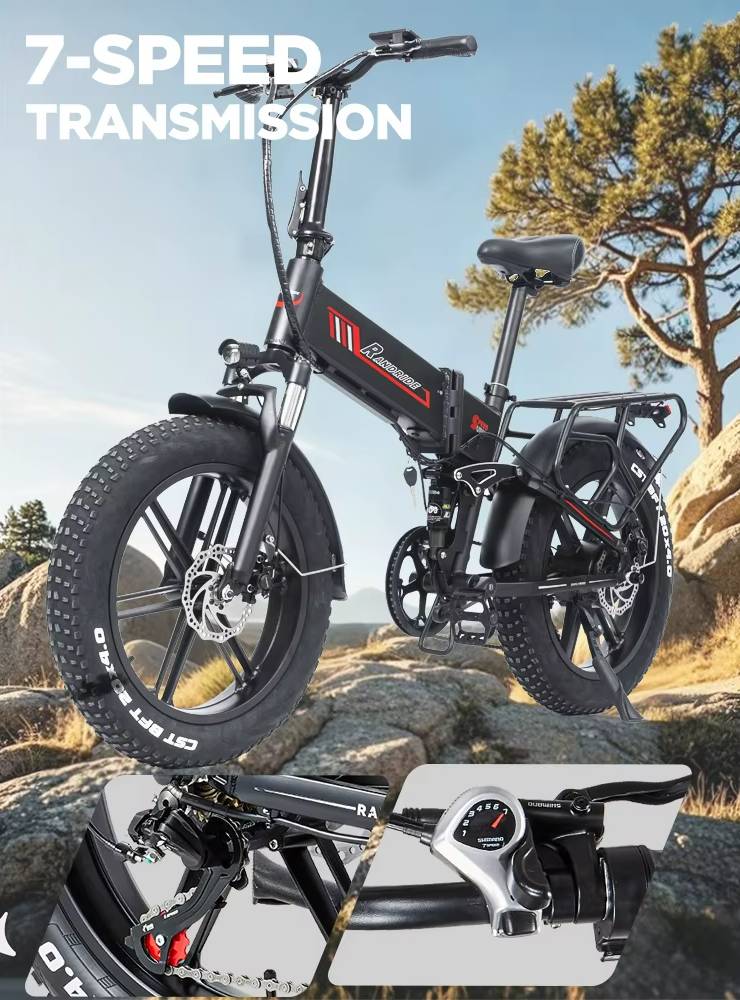 RANDRIDE YX20M Foldable Electric Bike 1000W 48V 17Ah