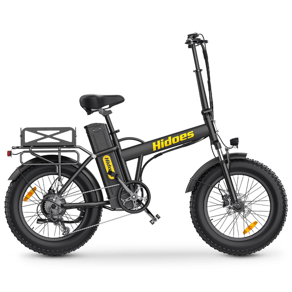 Hidoes HD-F3PRO Black electric bike with 'Hidoes' branding on a white background