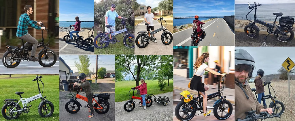 VITILAN V3 2.0 Folding Electric Bike 20 Inch Fat Tire 750W Motor 48V 13Ah Off Road E‑Bike