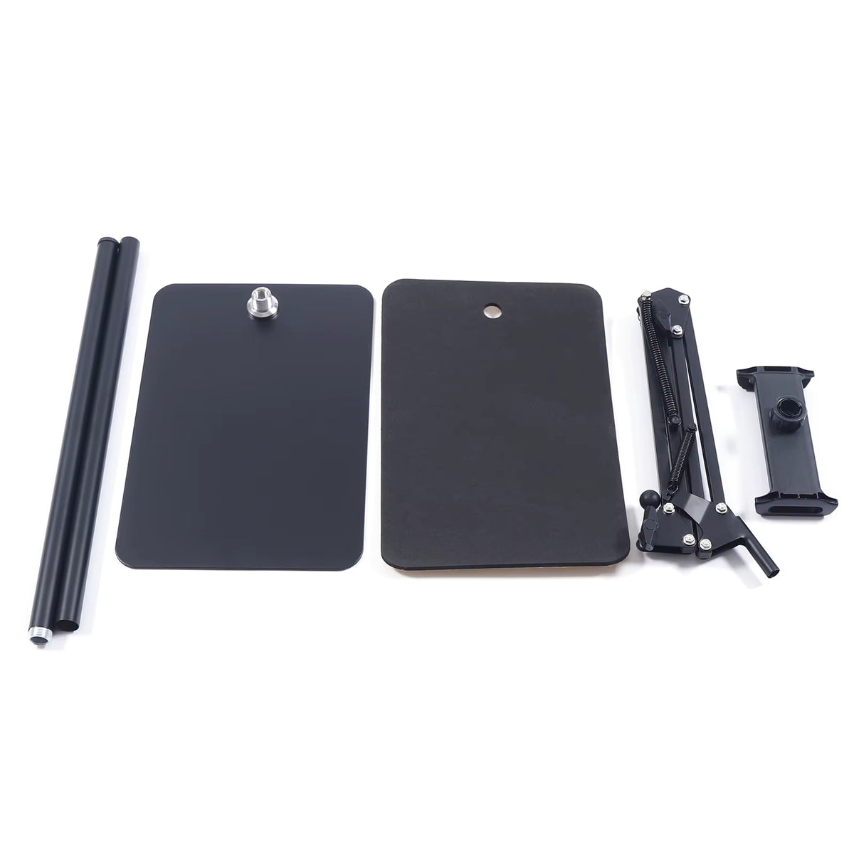 Universal Adjustable Floor Tablet Bracket packaging and modular box layout