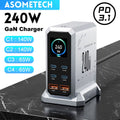 ASOMETECH 240W 6-Port GaN Desktop Fast Charging Station main product view